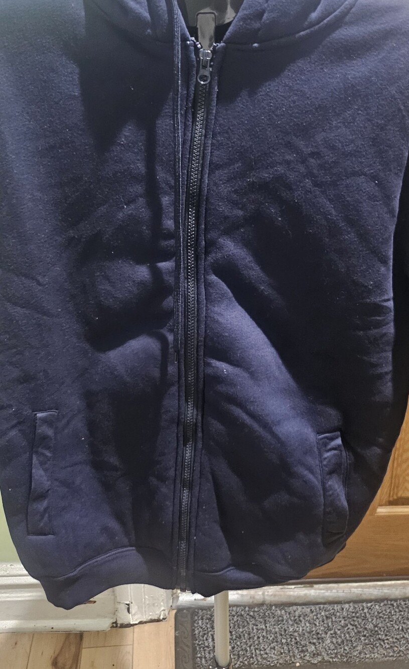 Men's Navy Full-Zip Shirt Jacket Hoodie
